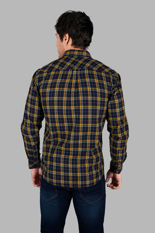 Men's Cotton Check Slim Fit Shirt with Pocket