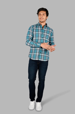 Men's Cotton Check Slim Fit Shirt