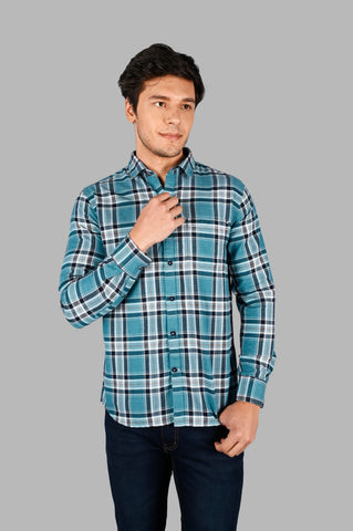 Men's Cotton Check Slim Fit Shirt