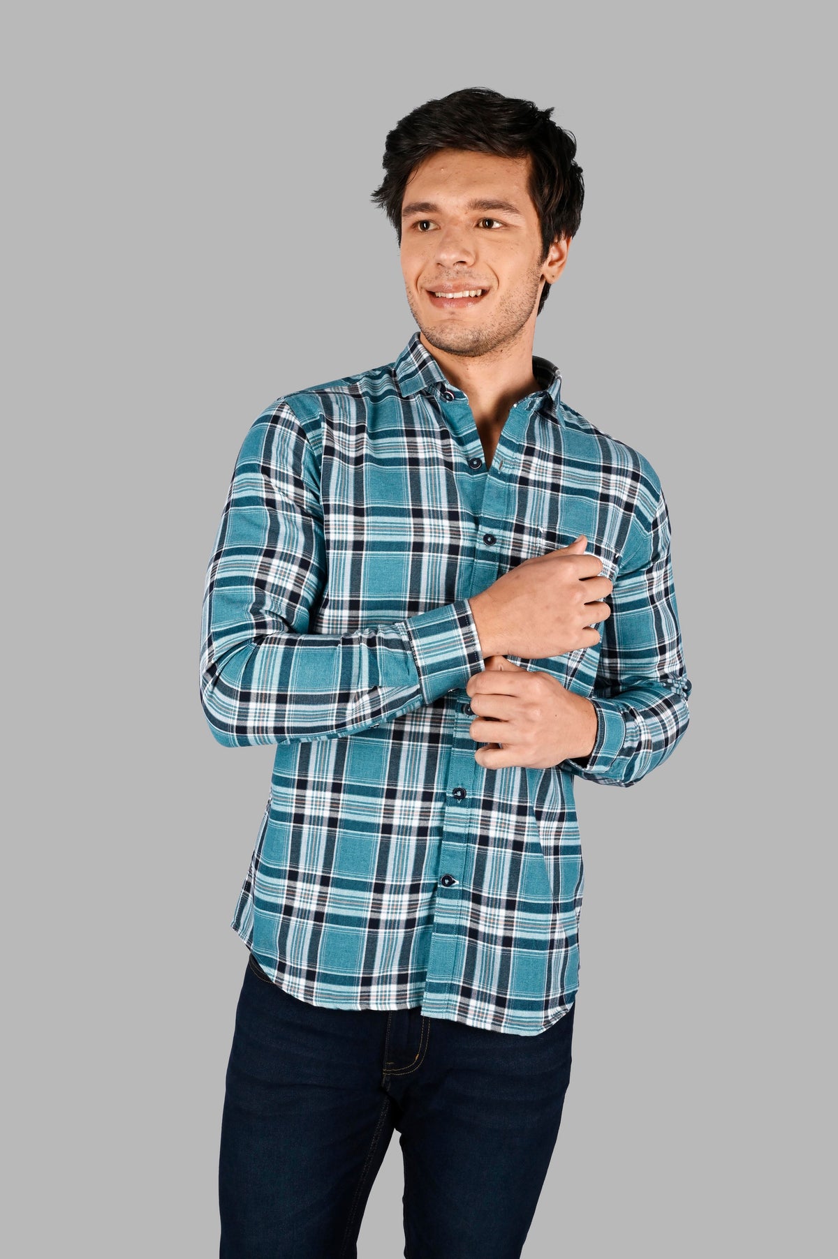 Men's Cotton Check Slim Fit Shirt