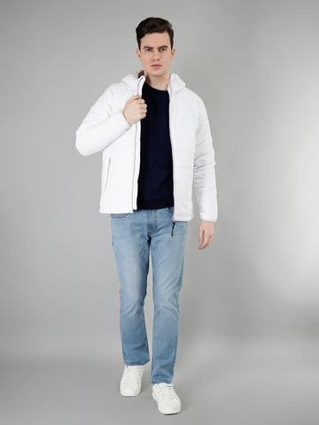 Bomber White Jacket for men