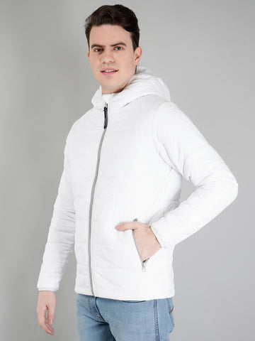 Bomber White Jacket for men