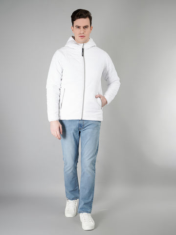 Bomber White Jacket for men