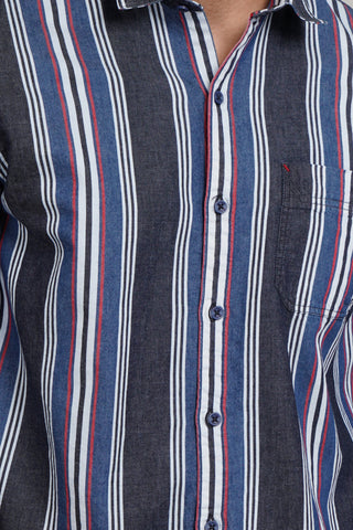 Red Stripe Shirt for Men