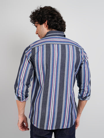 Red Stripe Shirt for Men