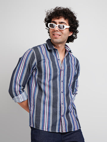 Red Stripe Shirt for Men