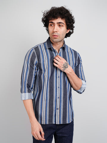 Yellow Stripe Shirt for Men