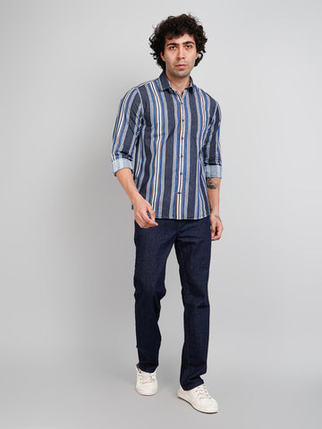 Yellow Stripe Shirt for Men