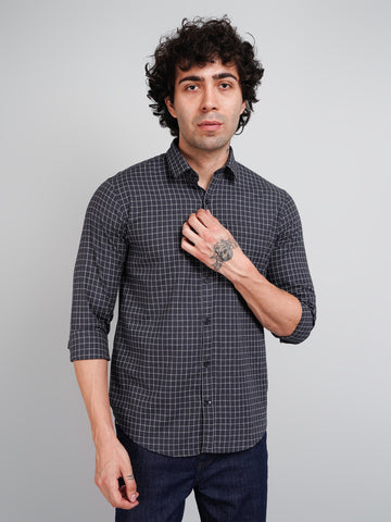 Men's Grey Check Shirt