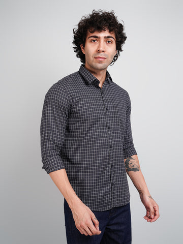 Men's Grey Check Shirt