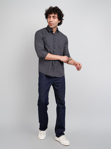 Men's Grey Check Shirt