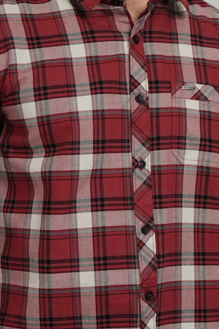 Maroon Check Shirt