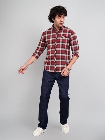 Maroon Check Shirt