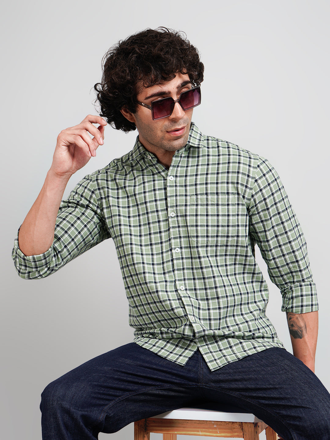 Green Check Shirt