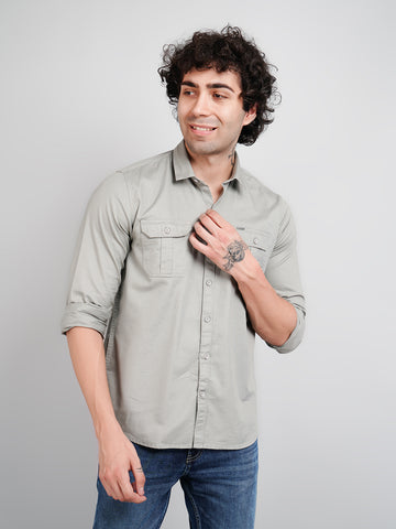 Solid Grey Men's shirt