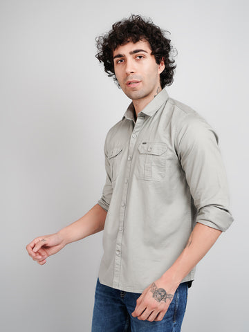 Solid Grey Men's shirt