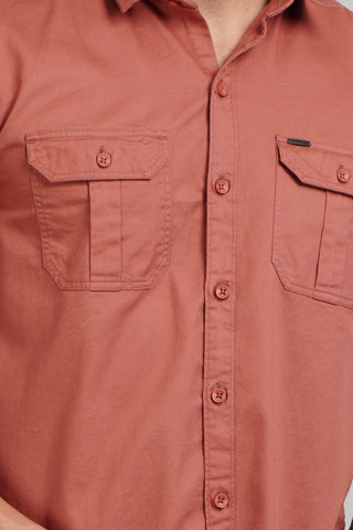 Solid Rust Men's Shirt