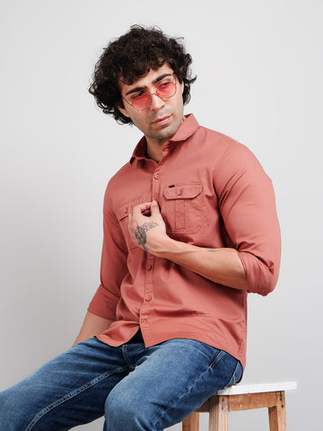 Solid Rust Men's Shirt