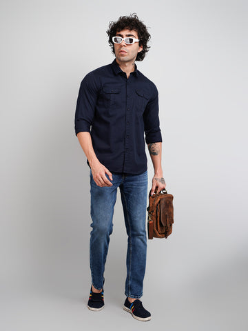 Solid Navy Men's shirt