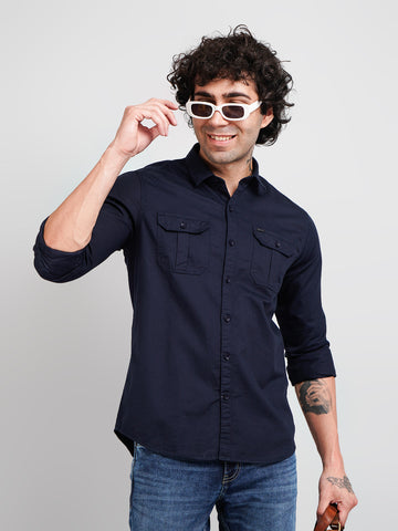 Solid Navy Men's shirt