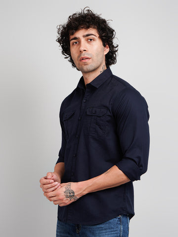 Solid Navy Men's shirt