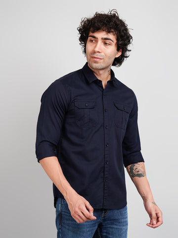 Solid Navy Men's shirt