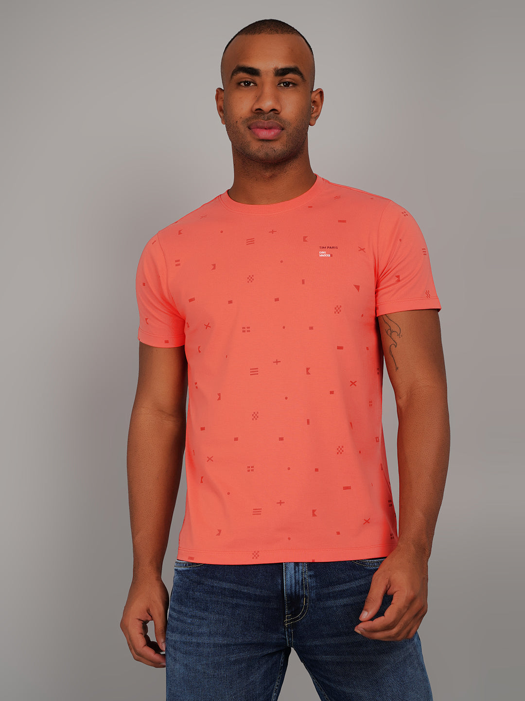 printed Hot Coral T-shirt