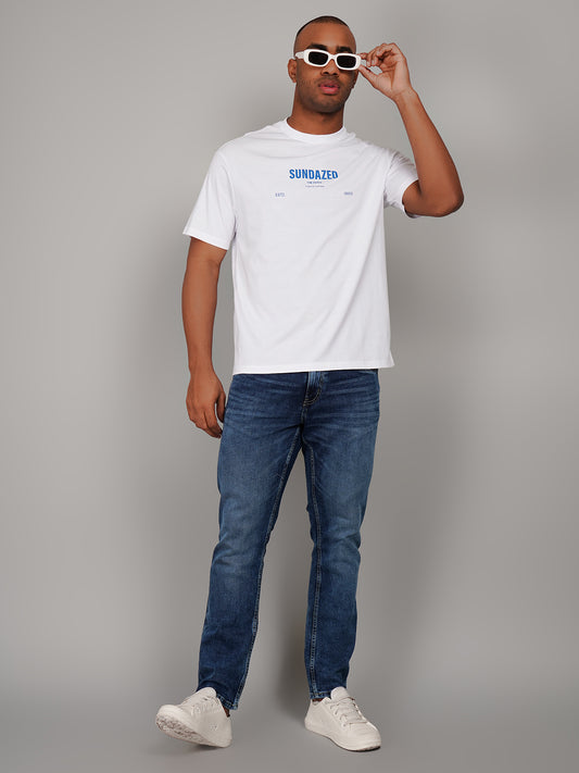 White Relaxed Fit T-shirt for Men