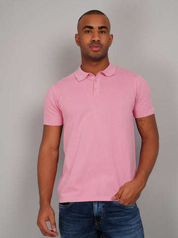 Sea Pink Flatknit Polo T-shirts