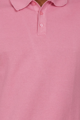 Sea Pink Flatknit Polo T-shirts