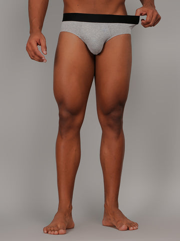 Solid Light Grey Brief