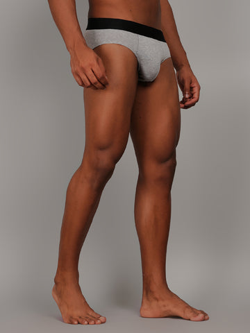 Solid Light Grey Brief