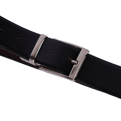 Black & Brown Leather Belt For Men