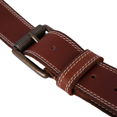 Light Brown Leather Belt For Men