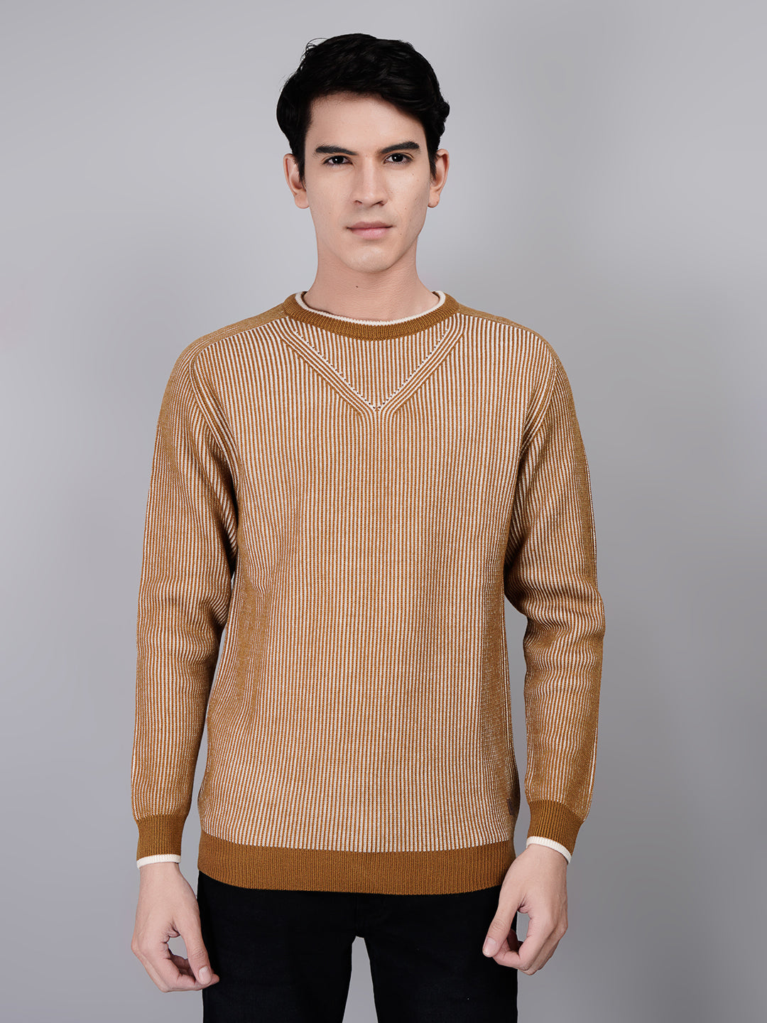 Tim Paris Solid Pullover for Men