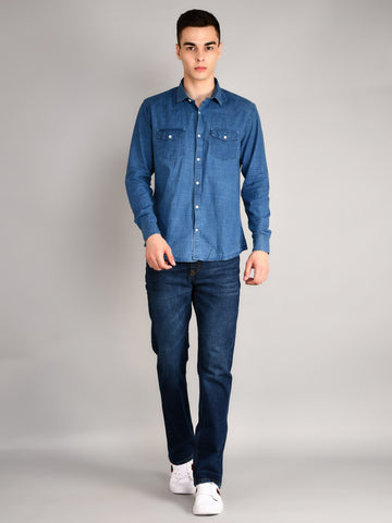 Light Indigo Denim Shirt