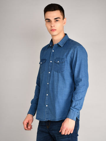 Light Indigo Denim Shirt