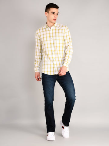 Men's Cotton Checkered Regular Fit Casual Shirt