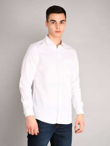 Men's Cotton Checkered Regular Fit Casual Shirt