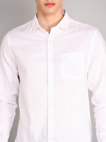 Men's Cotton Checkered Regular Fit Casual Shirt