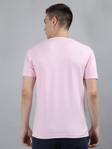 Mens Knitted Round Neck T-Shirt