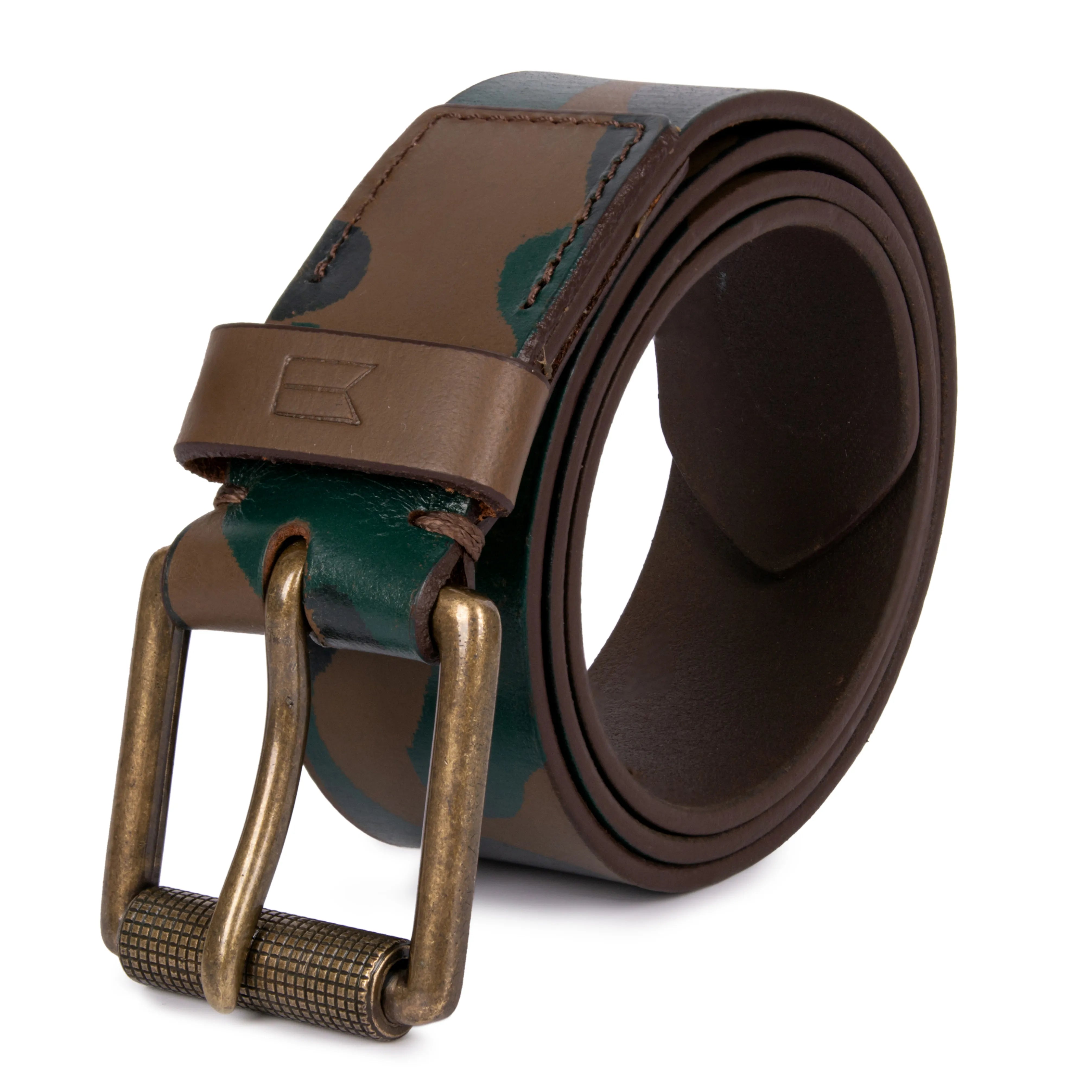 Buy Genuine Brown & Green Leather Belt for men Online – Tim Paris