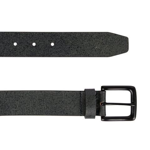 Grey Textured Leather Belt for men