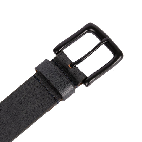 Genuine Black Textured Leather Belt for men